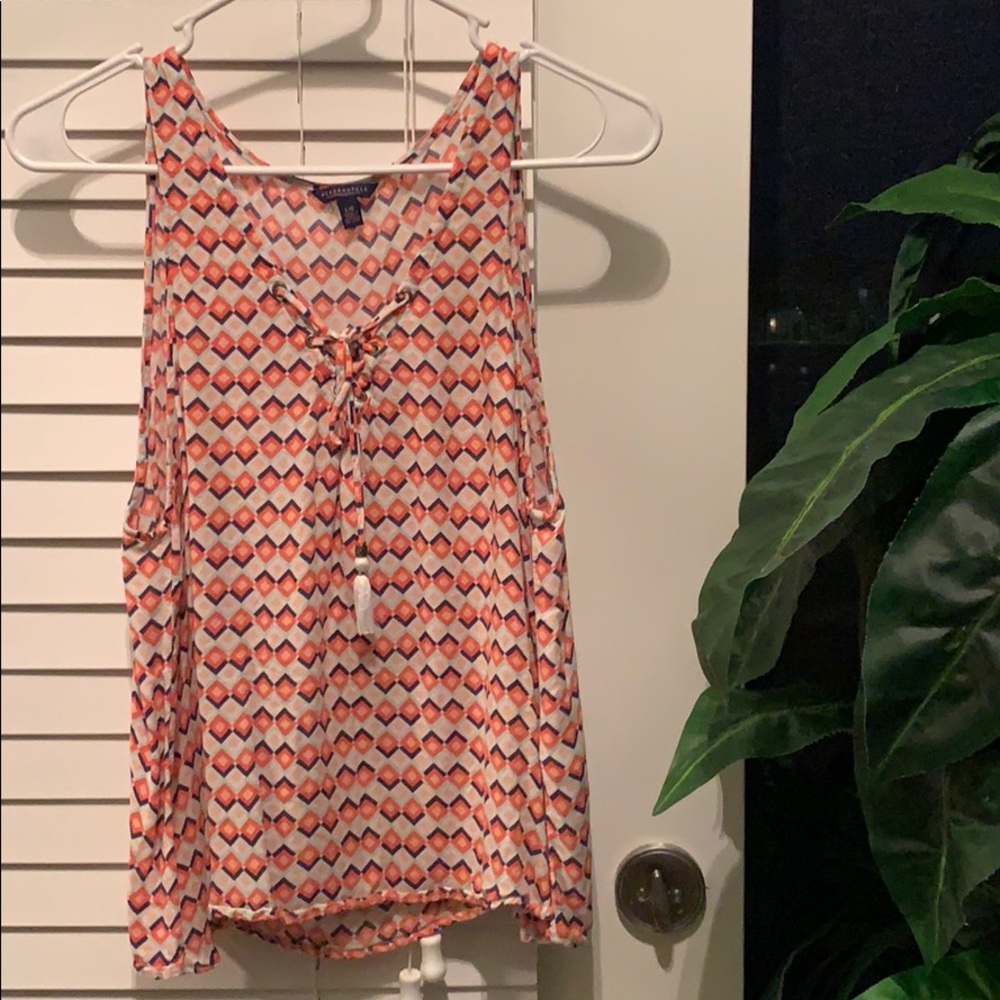 Pattern Aeropostale tank with tassels!!